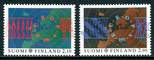 Poštové známky Fínsko 1991 Európa CEPT, prieskum vesmíru Mi# 1144-45 Kat 7€