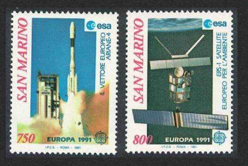 Poštové známky San Marino 1991 Európa CEPT, prieskum vesmíru Mi# 1465-66 Kat 9€