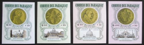 Potov znmky Paraguaj 1964 Papeovy medaile TOP SET Mi# 1388-91 Kat 25