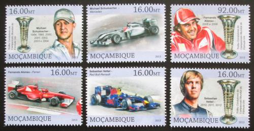 Poštovní známky Mosambik 2013 Formule 1, slavní jezdci Mi# 6546-51 Kat 10€ 
