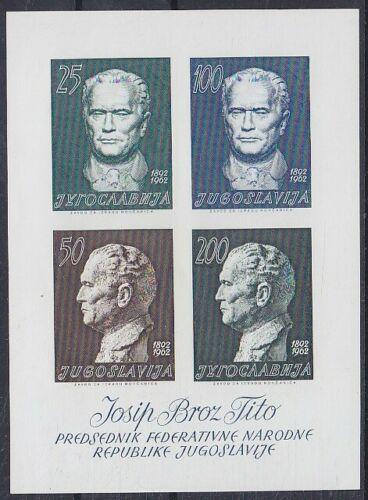 Poštové známky Juhoslávia 1962 Prezident Tito Mi# Block 8 Kat 30€ 