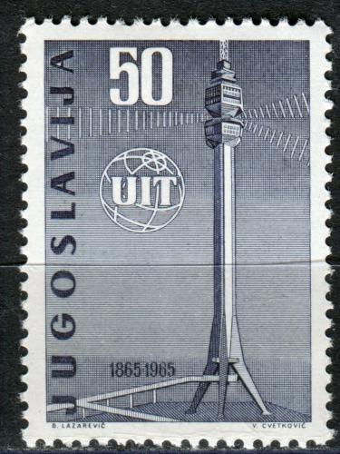 Poštová známka Juhoslávia 1965 ITU, 100. výroèie Mi# 1113
