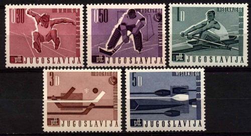 Poštové známky Juhoslávia 1966 Šport Mi# 1144-48