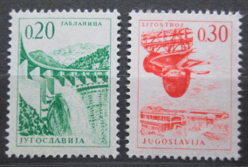 Poštové známky Juhoslávia 1966 Technika a architektura Mi# 1155-56