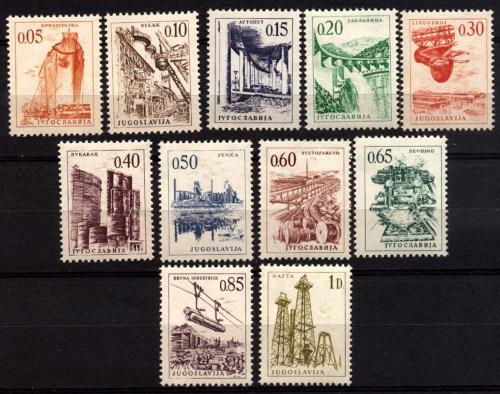 Poštové známky Juhoslávia 1966 Technika a architektura Mi# 1164-72 Kat 15€