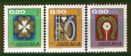 Poštové známky Juhoslávia 1967 Nový rok Mi# 1254-56