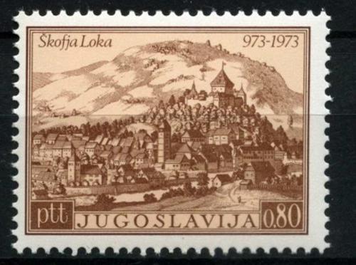 Poštová známka Juhoslávia 1973 Škofja Loka, 1000. výroèie Mi# 1498