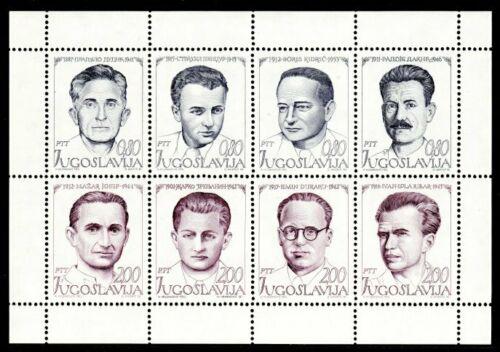 Poštové známky Juhoslávia 1973 Osobnosti Mi# 1530-37 Bogen 