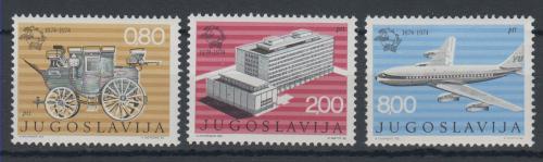Poštovní známky Jugoslávie 1974 UPU, 100. výroèí Mi# 1546-48