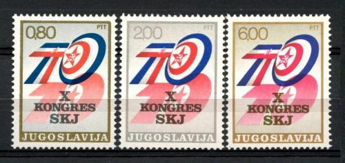 Poštové známky Juhoslávia 1974 Komunistická strana Mi# 1562-64