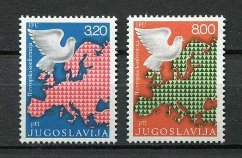 Poštové známky Juhoslávia 1975 Mapa Európy Mi# 1585-86