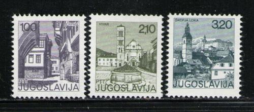 Poštové známky Juhoslávia 1975 Turistické zaujímavosti Mi# 1595-97