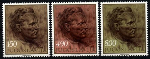 Poštové známky Juhoslávia 1977 Prezident Tito, umenie Mi# 1686-88