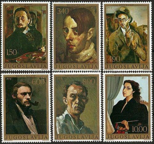 Poštové známky Juhoslávia 1977 Umenie Mi# 1708-13