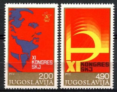 Poštové známky Juhoslávia 1978 Sjezd komunistické strany Mi# 1733-34 