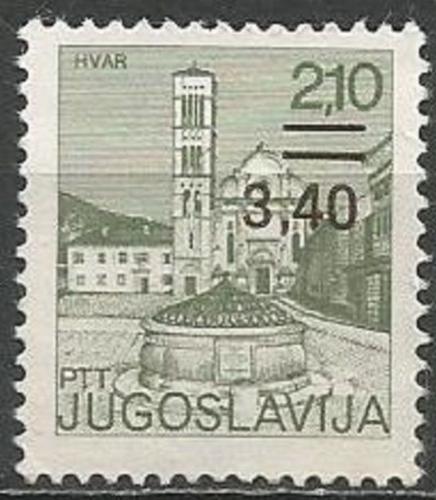 Poštová známka Juhoslávia 1978 Hvar pretlaè Mi# 1738