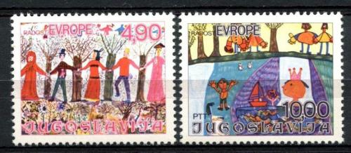 Poštové známky Juhoslávia 1978 Dìtské kresby Mi# 1744-45 