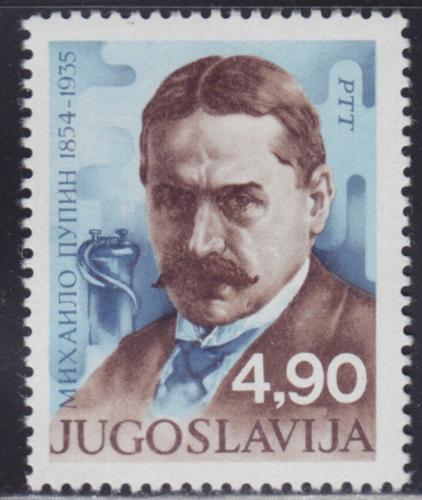 Poštová známka Juhoslávia 1979 Mihailo Pupin, fyzik Mi# 1806