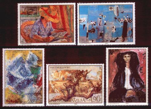 Potov znmky Juhoslvia 1980 Umenie Mi# 1867-71