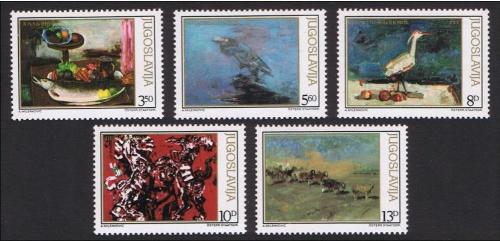 Poštovní známky Jugoslávie 1981 Umìní, zvíøata Mi# 1911-15