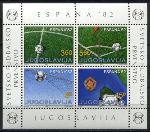 Poštové známky Juhoslávia 1982 MS ve futbale Mi# Block 20