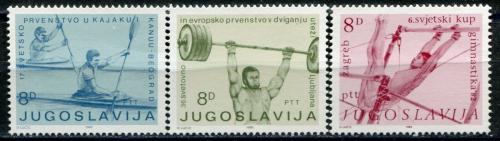 Poštové známky Juhoslávia 1982 Šport Mi# 1935-37