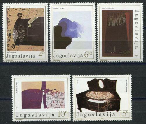 Poštové známky Juhoslávia 1982 Moderné umenie Mi# 1957-61