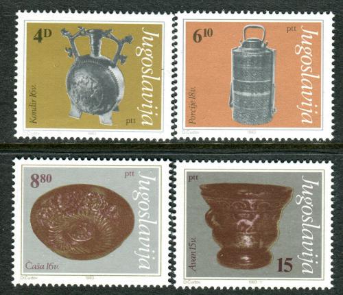 Poštové známky Juhoslávia 1983 Muzejní exponáty Mi# 1969-72