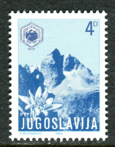 Poštová známka Juhoslávia 1983 Horský vrchol Jalovec Mi# 1973