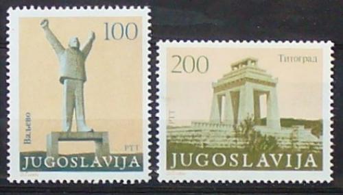 Poštové známky Juhoslávia 1983 Pamätníky revolúcia Mi# 1991-92 Kat 5.50€