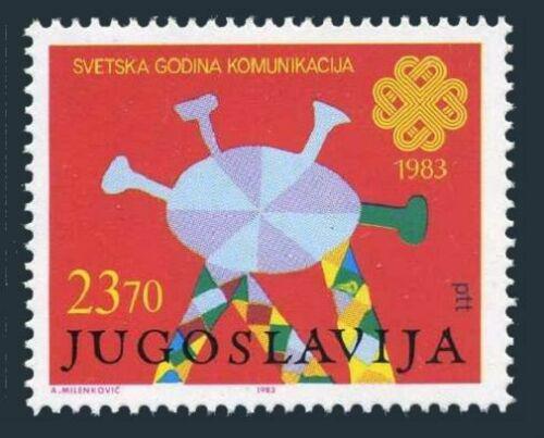 Poštová známka Juhoslávia 1983 Medzinárodný rok komunikace Mi# 2021