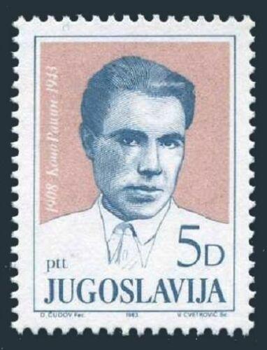 Poštová známka Juhoslávia 1983 Koèo Racin, spisovatel Mi# 2022