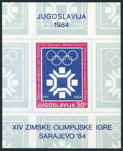 Poštová známka Juhoslávia 1984 ZOH Sarajevo Mi# Block 25