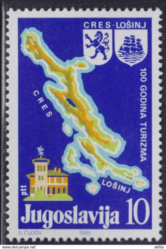 Poštová známka Juhoslávia 1985 Turistika Mi# 2111
