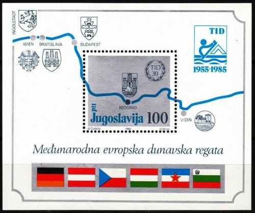 Poštová známka Juhoslávia 1985 Evropská dunajská regata Mi# Block 26