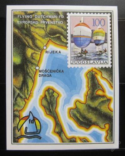 Poštová známka Juhoslávia 1986 ME v jachtingu Mi# Block 28
