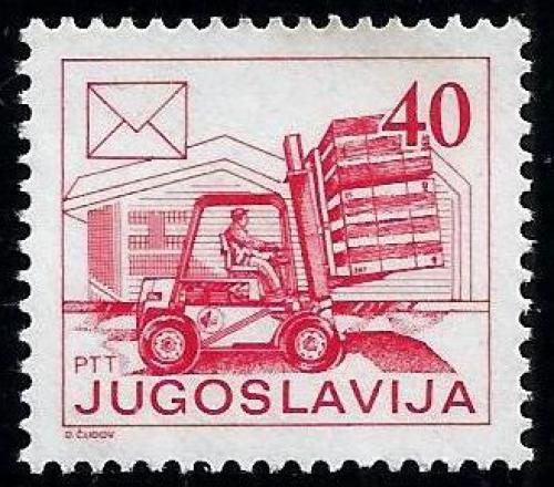 Poštová známka Juhoslávia 1986 Poštovní služby Mi# 2186