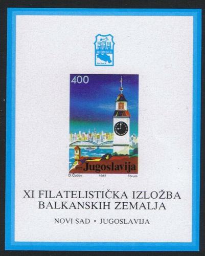 Poštová známka Juhoslávia 1987 Výstava BALKANFILA Mi# Block 30