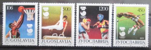 Poštové známky Juhoslávia 1988 LOH Soul Mi# 2267-70