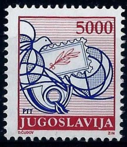 Poštová známka Juhoslávia 1989 Poštovní služby Mi# 2327