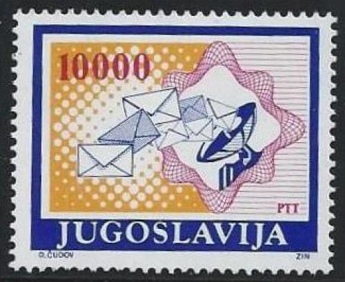 Poštová známka Juhoslávia 1989 Poštovní služby Mi# 2337