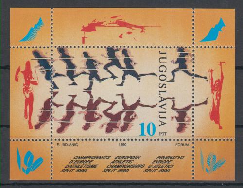 Poštová známka Juhoslávia 1990 ME v atletice Mi# Block 37
