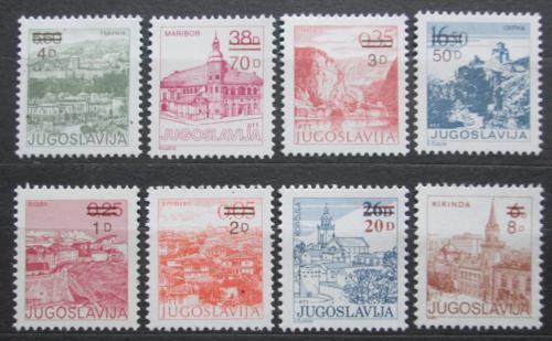 Poštové známky Juhoslávia 1985 Mestá pretlaè Mi# 2137-44 Kat 6€