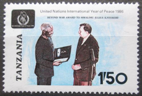 Poštová známka Tanzánia 1986 Prezident Nyerere Mi# 364