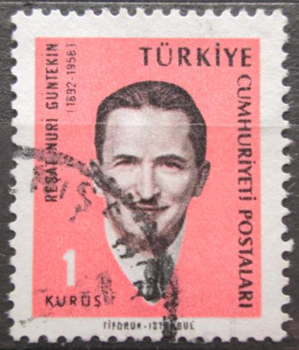 Potov znmka Turecko 1966 Reat Nuri Gntekin, spisovatel Mi# 1981