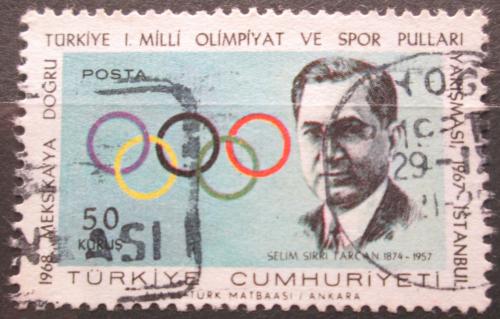 Poštová známka Turecko 1967 Selim Sırrı Tarcan, Olympijský výbor Mi# 2061
