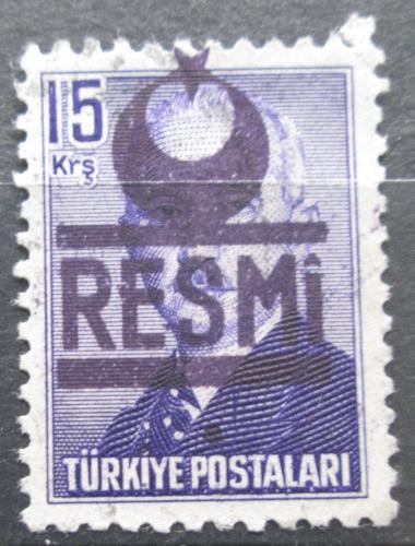 Potovn znmka Turecko 1953 Prezident Atatrk petisk, edn Mi# 20