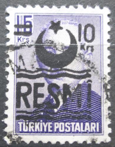 Potovn znmka Turecko 1955 Prezident Atatrk petisk, edn Mi# 32