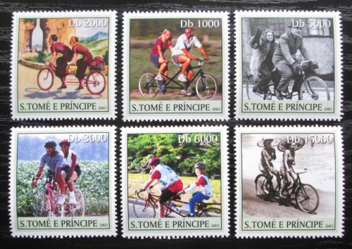 Poštové známky Svätý Tomáš 2003 Cyklistika Mi# 2181-86 Kat 11€