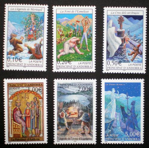 Poštové známky Andorra Fr. 2002 Legendy Mi# 580-85 Kat 20€